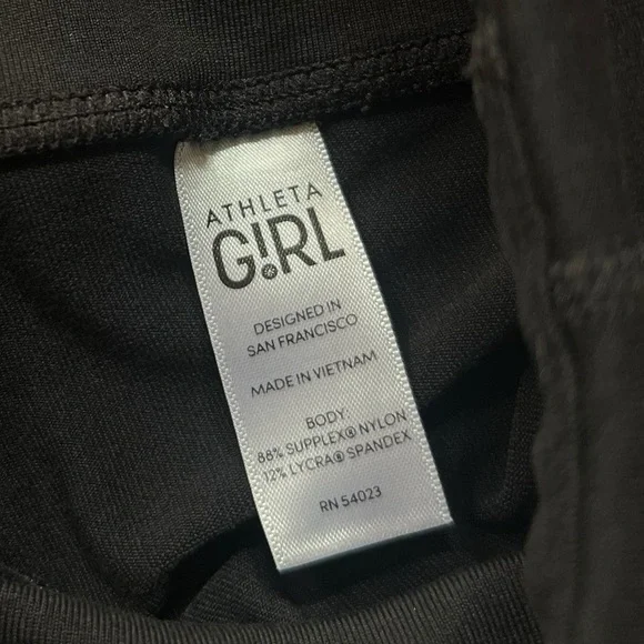Athleta Girls Earn Your Stripe Black Leggings XL 14 - Picture 3 of 5